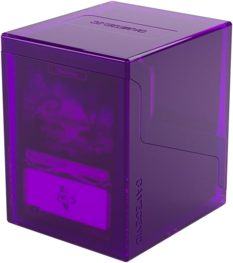 Bastion 100+ XL Deck Box - Compact, Secure, and Perfectly Organized for Your Trading Cards! Safely Protects 100+ Double-Sleeved Cards, Purple Color