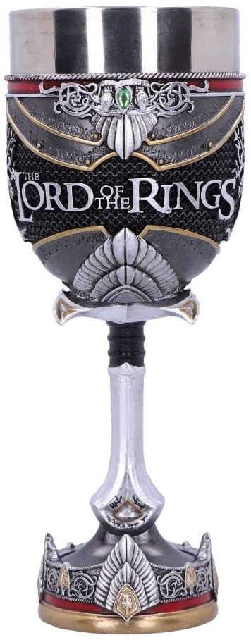 Nemesis Now Officially Licensed Lord of The Rings Aragorn Goblet, Silver, 19.5cm