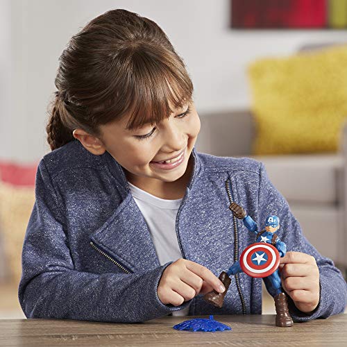 Marvel Avengers Bend And Flex Action Figure Toy, 15-cm Flexible Captain America Figure