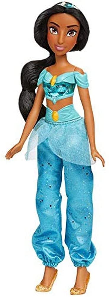 Disney Princess Royal Shimmer Jasmine Doll, Fashion Doll with Skirt and Accessories, Toy for Children Aged 3 and Up