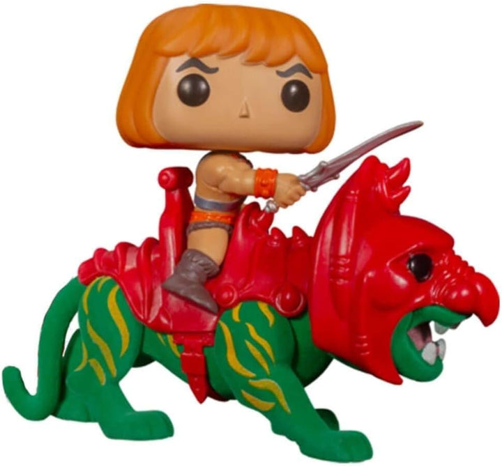 Deluxe: Masters Of the Universe - He-Man on Battle Cat - Flocked Exclusive Funko 61035 Pop! Vinyl #84