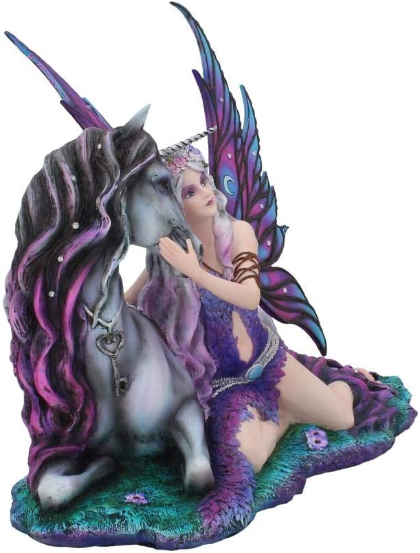 Nemesis Now Evania Fairy Unicorn Figurine 40cm Purple, Resin