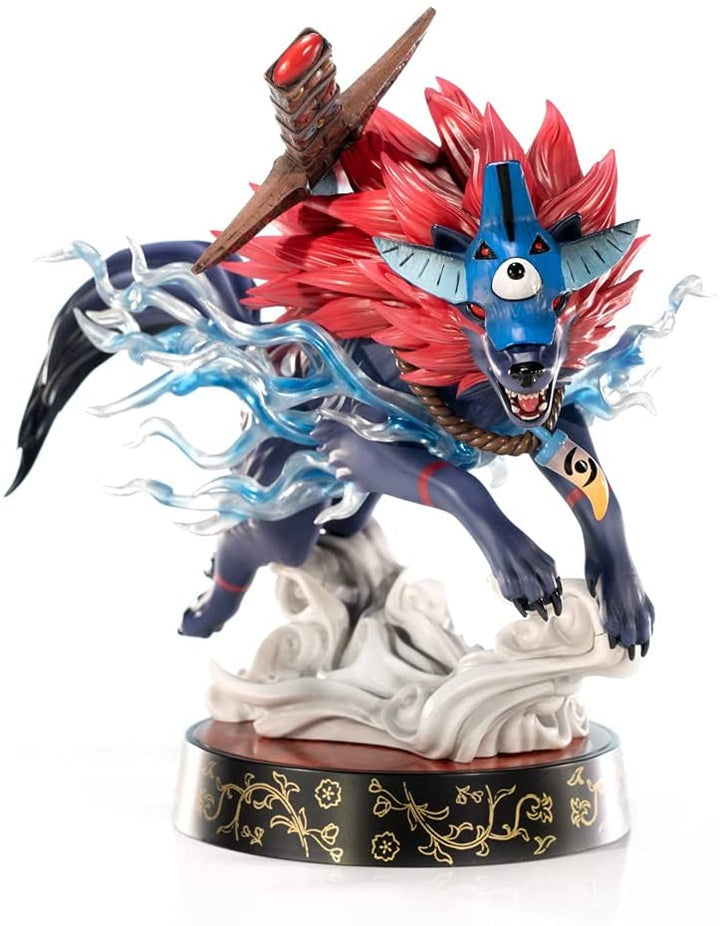 First 4 Figures OKAMI FIGURINE OKI WOLF FORM 22CM, Black, 634LIC003