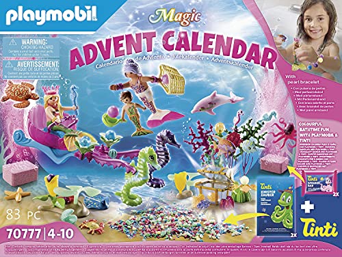 Playmobil 70777 Magic Magical Mermaids Advent Calendar with Colour-Chaning Bubbl