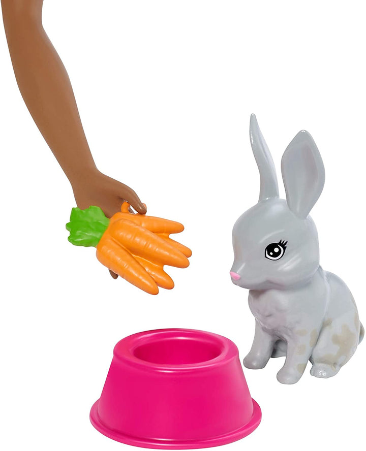 Barbie FXH12 Plan ‘n' Wash Pets Doll and Playset, Multicoloured