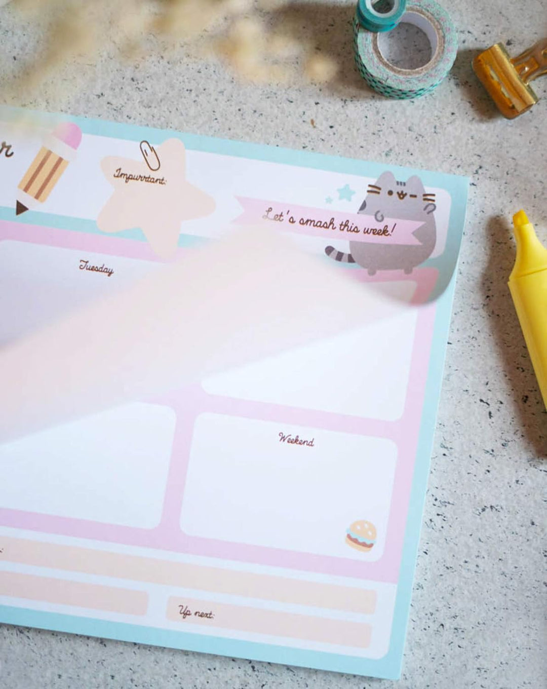 Grupo Erik Pusheen Weekly Planner A4 | Pusheen Calendar | Family Calendar