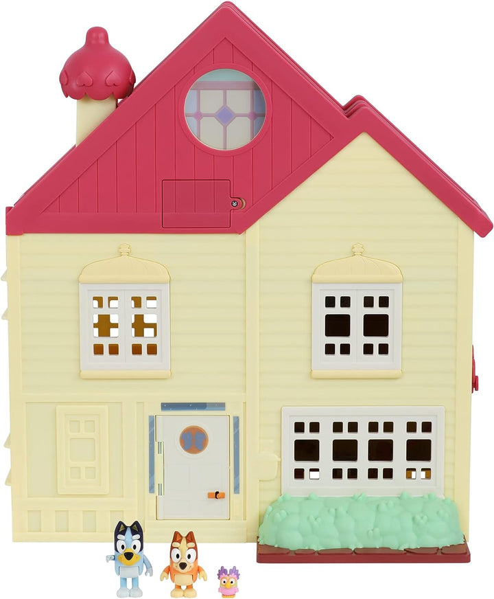 Bluey Ultimate Lights & Sounds Furnished Playhouse Official Collectable 2.5 inch Posable Figures and Accessories