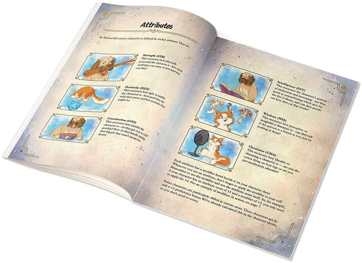 Animal Adventures: Starter Set - Beginner’s Roleplaying Tabletop Game with Detailed RPG Dog and Cat Miniatures, Game Map, Character Sheets, Easy to Learn Rules, 5e Campaign Compatible