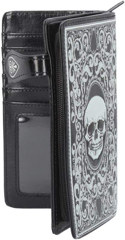 Nemesis Now C3550J7 Skull Tarot Purse 19cm Black, PU, 18.5cm