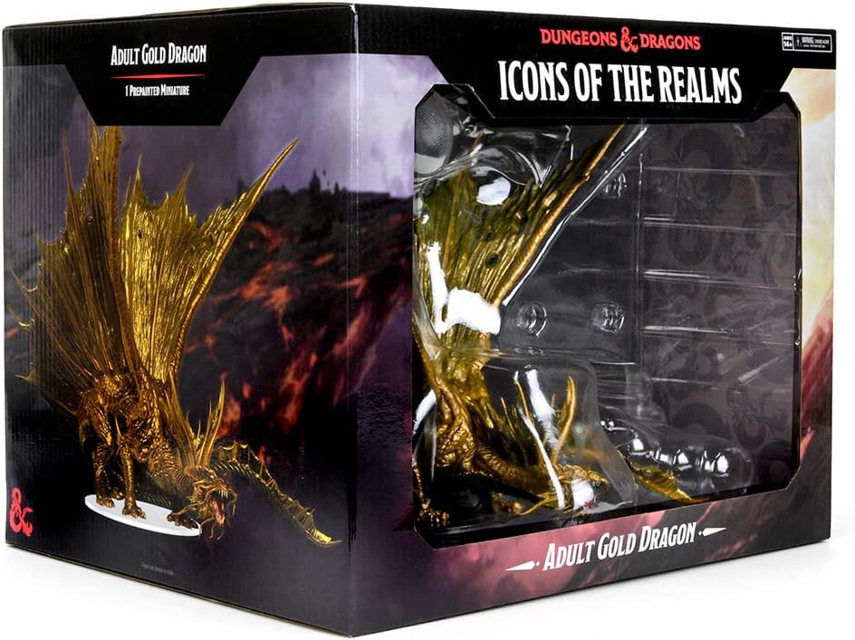 D&D: Icons of The Realms: Adult Gold Dragon Premium Figure