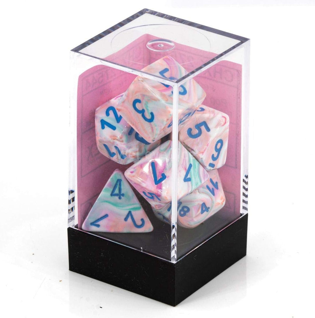 Chessex Festive Polyhedral Pop Art - Blue 7-Die Set