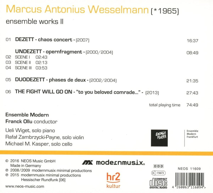 M. A. Wesselmann - Ensemble Works II [Audio CD]