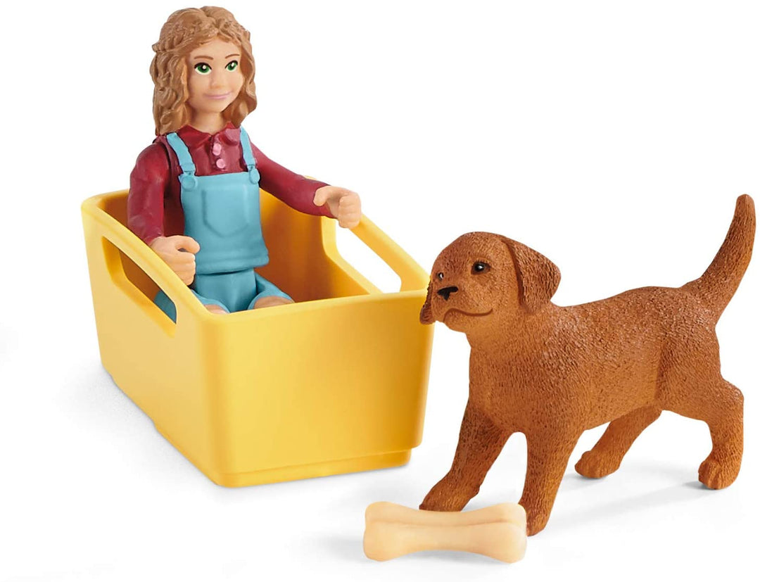 Schleich 42543 Promenade en chariot pour chiots Farm World