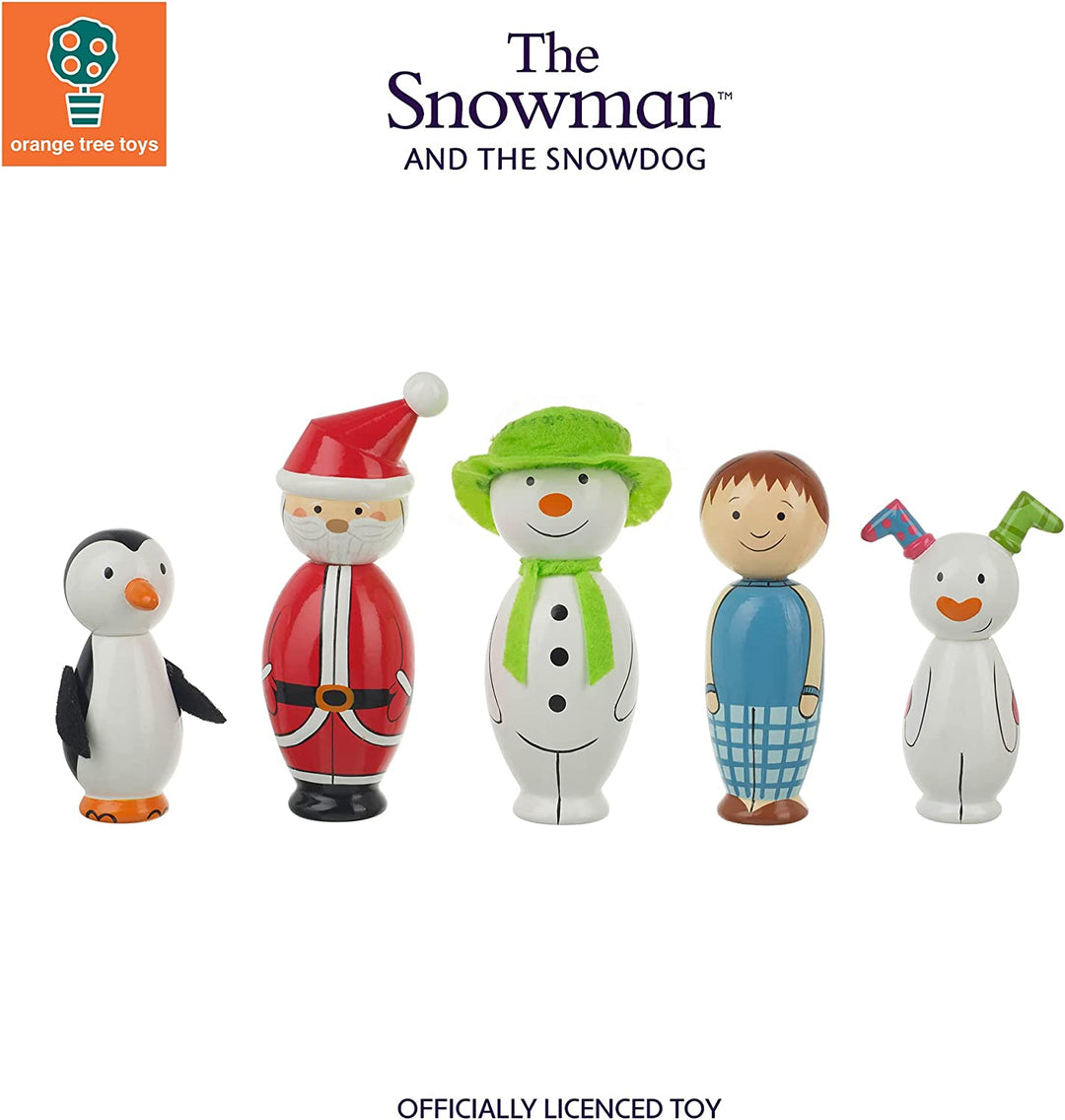 The Snowman and The Snowdog Wooden Skittles - Bowling Set Skittles Game for Kids