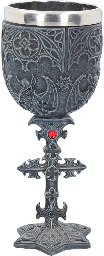 Nemesis Now Vampires Goblet 18.8cm Black, Resin w/stainless steel insert, One Si