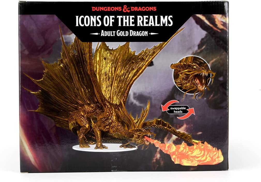 D&D: Icons of The Realms: Adult Gold Dragon Premium Figure