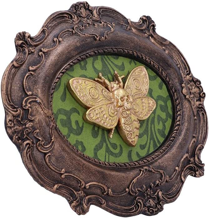 Nemesis Now Macabre Baroque Framed Death's Head Moth Wall Plaque, Polyresin, Bro