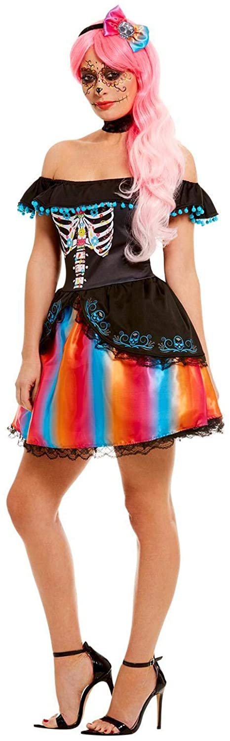 Smiffys 51046L Day of The Dead Senorita Ombre Costume XS - UK Size 4-6