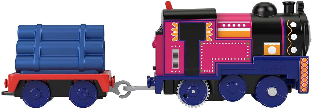 Fisher-Price Thomas and Friends Ashima Toy Train, Battery-Powered Motorized Engine with Cargo Car