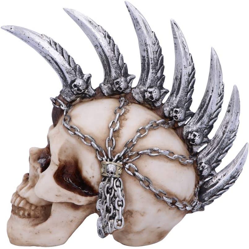 Nemesis Now U4945R0 Chain Blade Mohican Mohawk Knife Skull Ornament