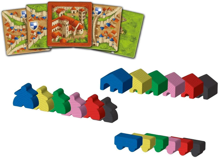 Z-Man Games | Carcassonne Abbey & Mayor Board Game EXPANSION 5 | Ages 7 and up | 2-6 Players