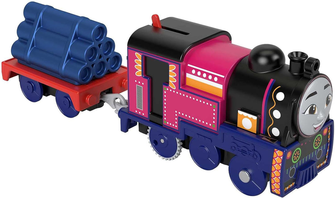 Fisher-Price Thomas and Friends Ashima Toy Train, Battery-Powered Motorized Engine with Cargo Car