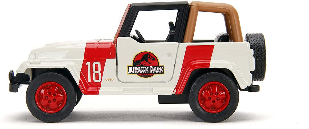 Jada 253252019 World Jurassic Park Wrangler 1:32 Scale DIE-CAST Replica in CDU, Multicoloured