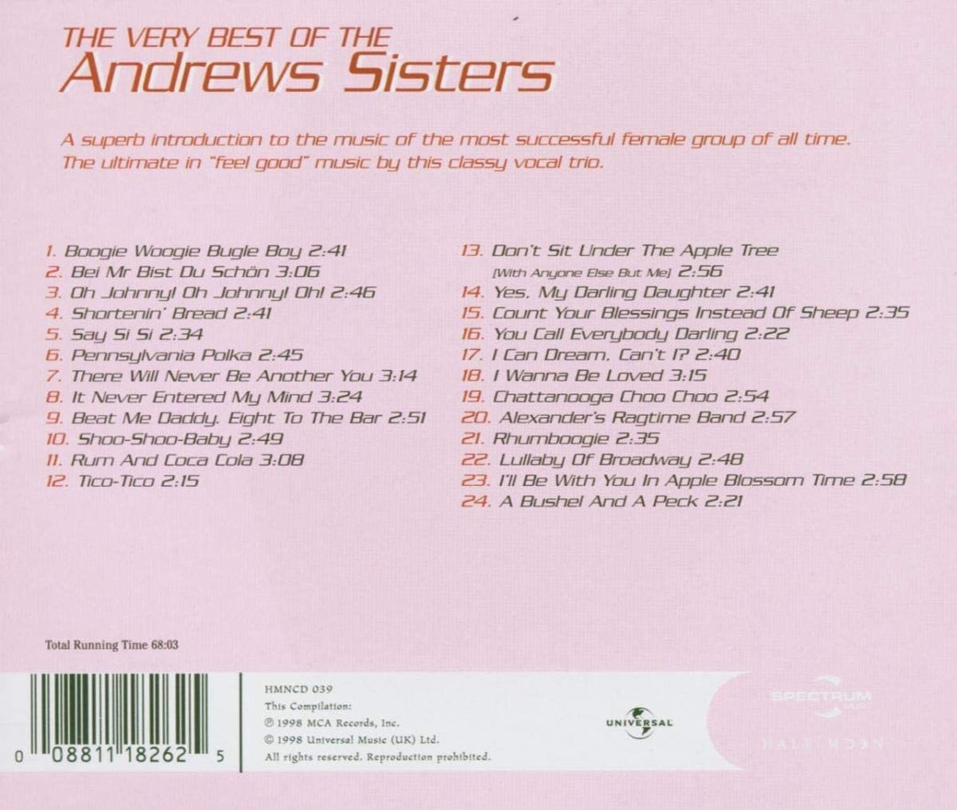 The Andrews Sisters - The Very Best Of [Audio CD]