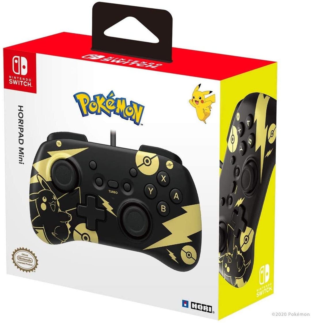 Nintendo Switch Horipad Mini Pokemon Schwarz &amp; Gold Pikachu