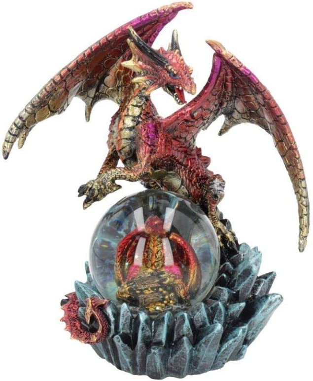 Nemesis Now Ruby Oracle Schneekugel, Rot, 18,5 cm