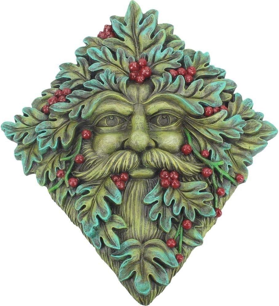 Nemesis Now Berry Beard Wall Plaque 24cm Green, Resin