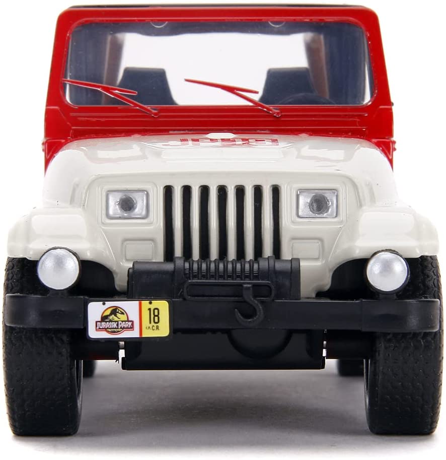 Jada 253252019 World Jurassic Park Wrangler 1:32 Scale DIE-CAST Replica in CDU, Multicoloured