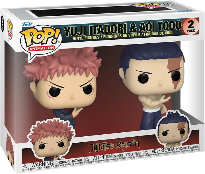 Animation: JJK – 2er-Pack Yuji Itadori &amp; Todo – Jujutsu Kaisen Funko 72041 Pop! Vinyl