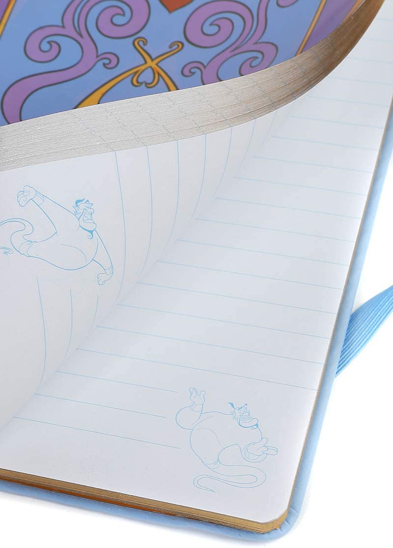 Disney Aladdin (Write Wishes Here) A5 Premium Notizbuch, Blau/Schwarz/Weiß