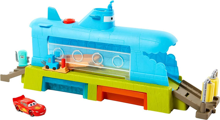 ?Disney and Pixar Cars Color Change Whale Submarine Car Wash Playset with Color