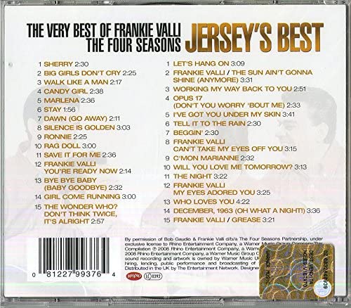 The Four Seasons - Jersey's Best: The Very Best of Frankie Valli & The Four Seasons Audio CD (2-Disc Set)