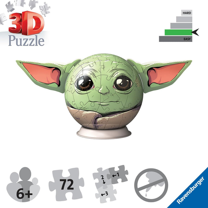 Ravensburger 11556 Star Wars Stitch Mandalorian Grogu (mit Ohren) 3D-Puzzle