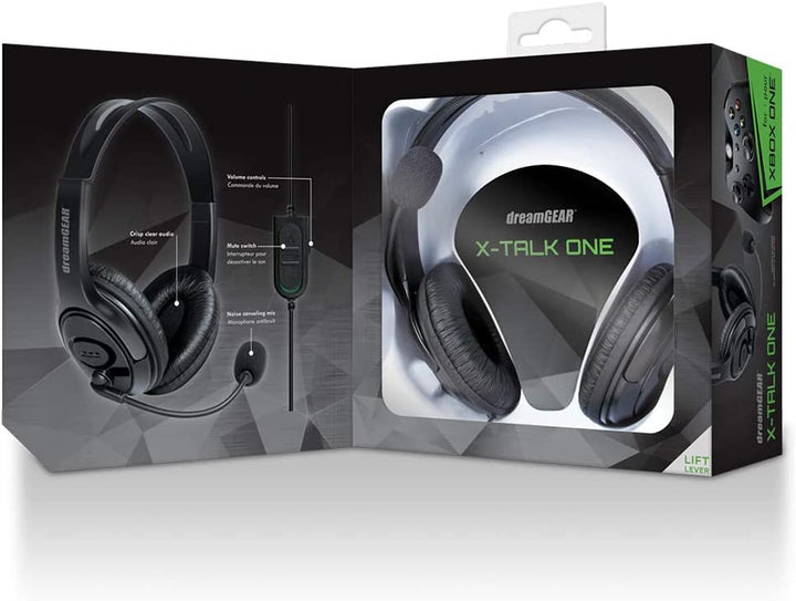 DreamGear DGXB1-6617 Xbox One X-Talk Game Headset - Boom Mic - (Black)