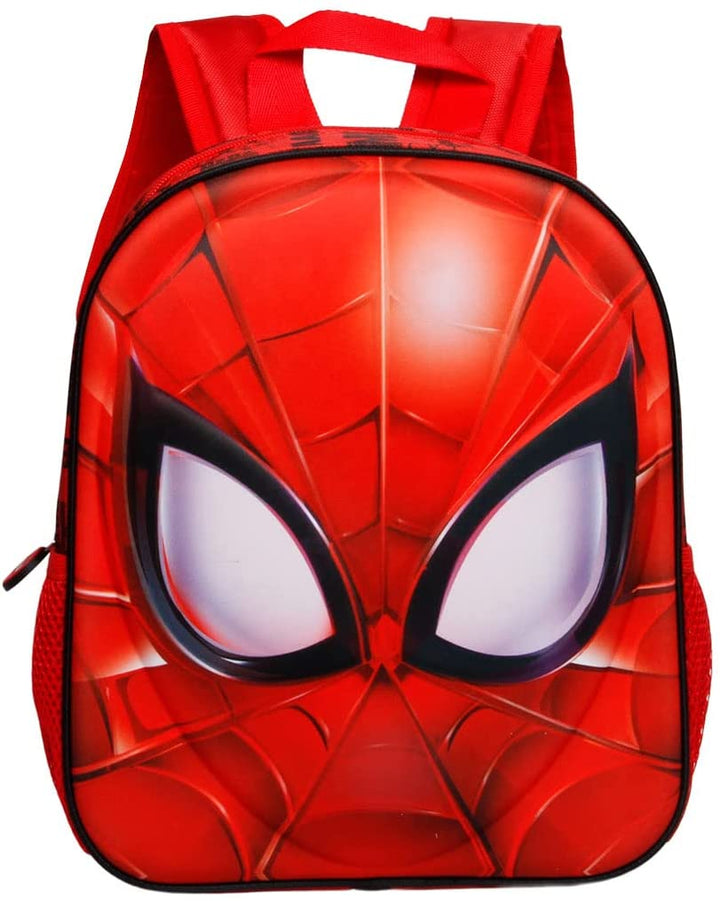 Spiderman Face-Small 3D Backpack, Red