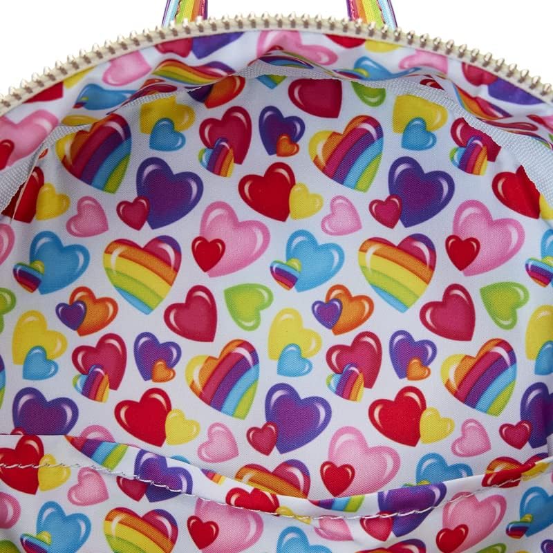 Loungefly Lisa Frank Logo Heart Rainbow Mini Backpack