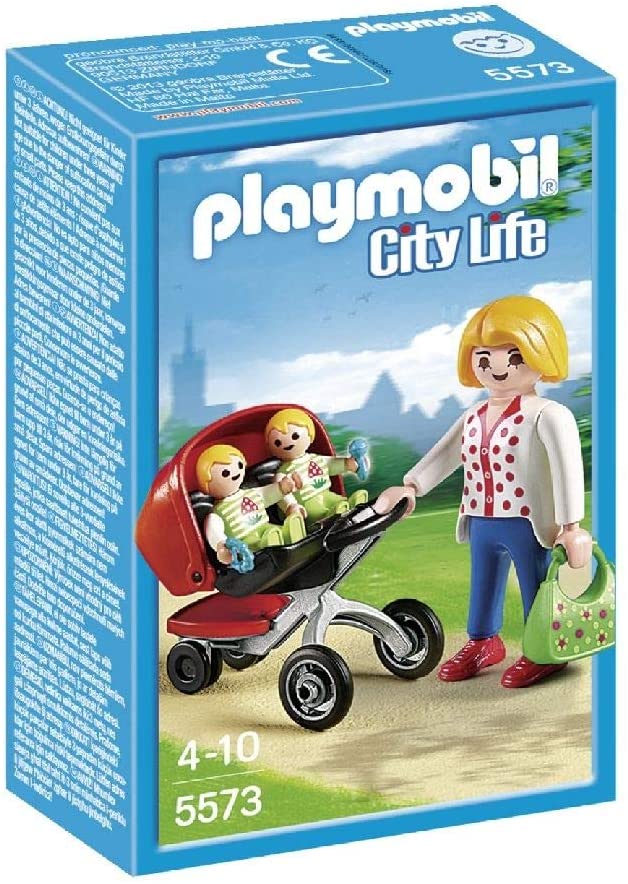 Playmobil 5573 City Life Mutter mit Zwillingskinderwagen
