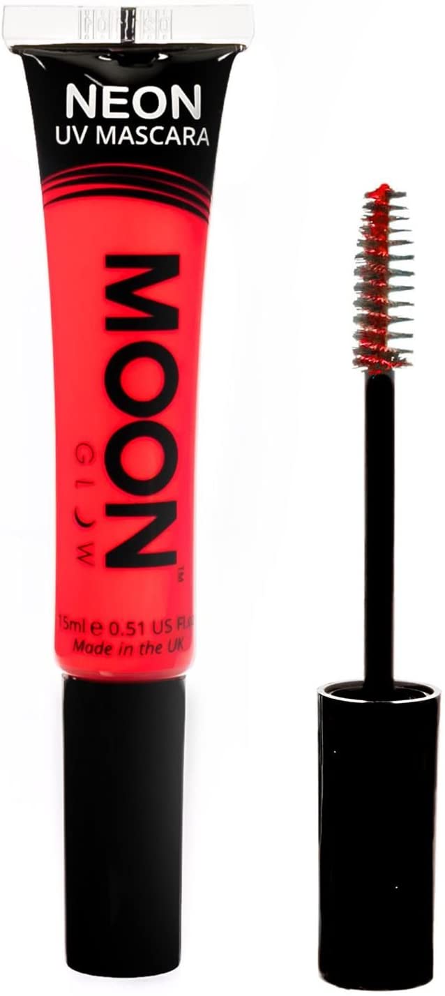 Máscara de pestañas Moon Glow Neon UV 15 ml ¡El rojo brilla intensamente bajo la luz ultravioleta!