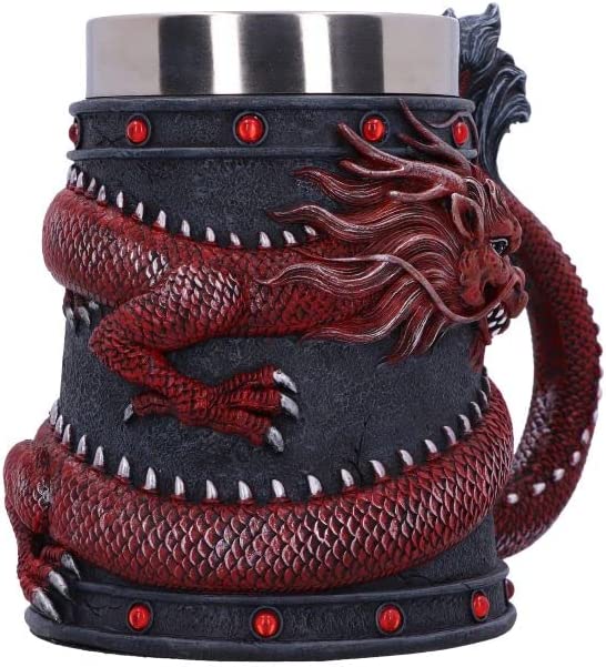 Nemesis Now Dragon Coil Tankard, Red, 16cm