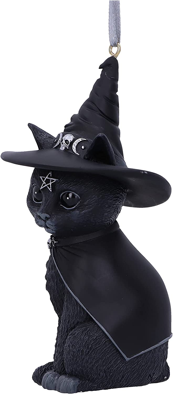 Nemesis Now Purrah Black Witch Cat Hanging Decorative Ornament 11.5cm