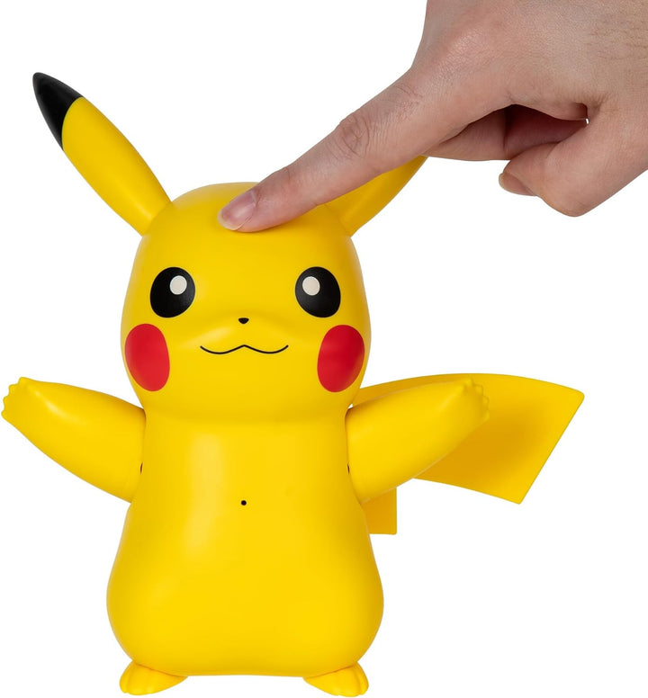 Pokémon Train and Play Deluxe Pikachu - 4.5-Inch Pikachu Figure with Lights, Sounds, and Moving Limbs plus Interactive Accessories