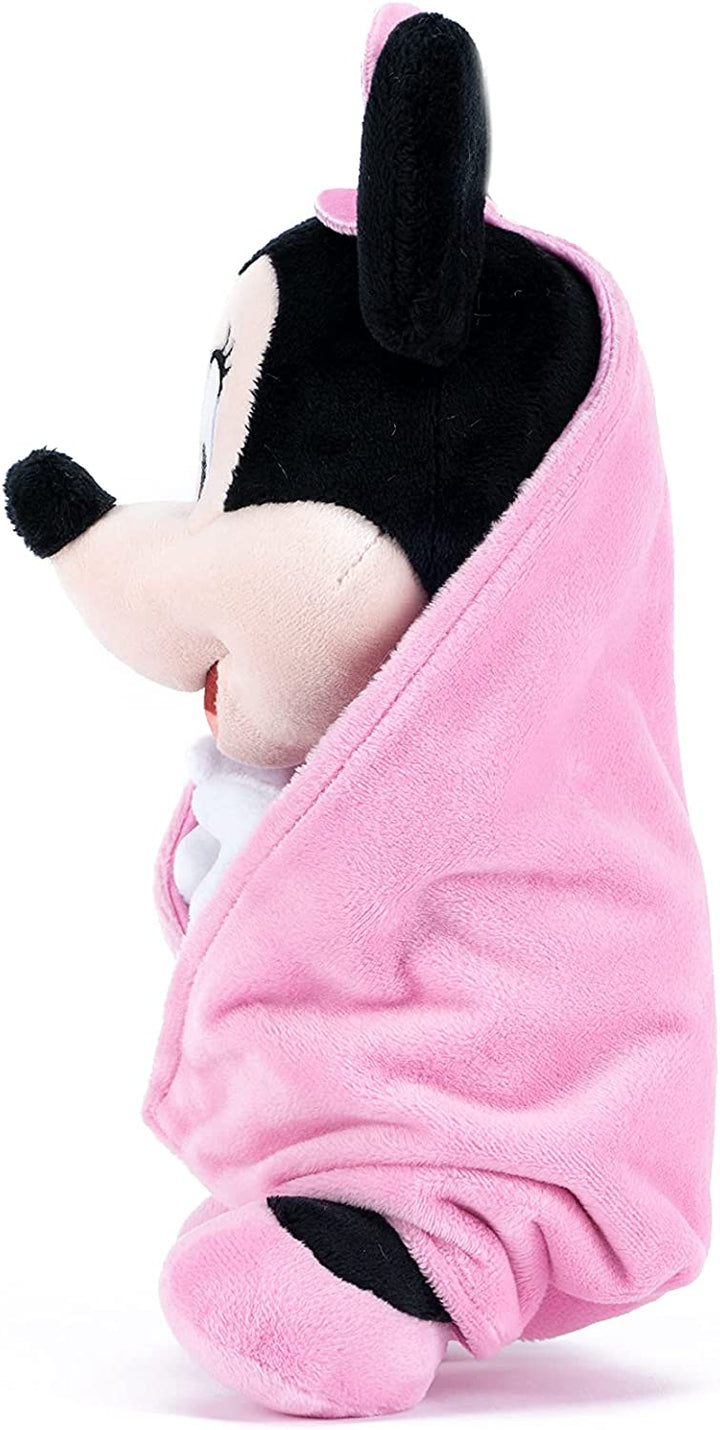 Simba Toys - Minnie plush 25 cm with extra soft blanket, 100% official license,