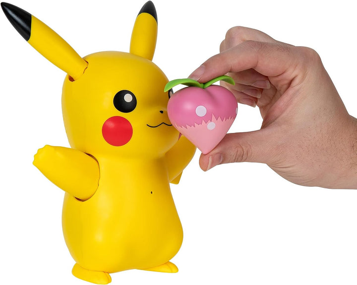 Pokémon Train and Play Deluxe Pikachu - 4.5-Inch Pikachu Figure with Lights, Sounds, and Moving Limbs plus Interactive Accessories