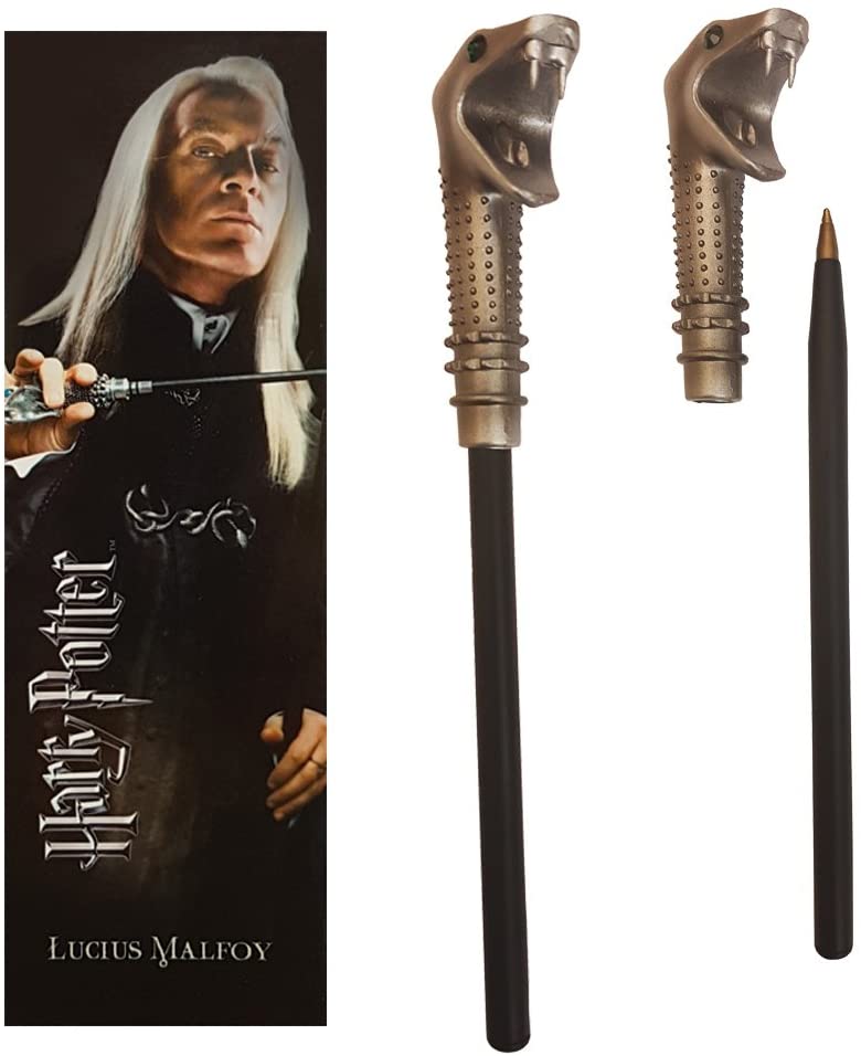 The Noble Collection Harry Potter - Lucius Malfoy Wand Pen and Bookmark Set (HP-LM-WP)