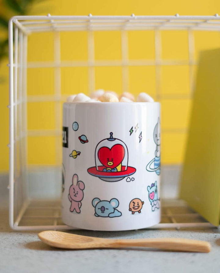 Grupo Erik BT21 Official Merchandise Ceramic Mug | 35 cl - 350 ml | Coffee Mug | Tea Mug