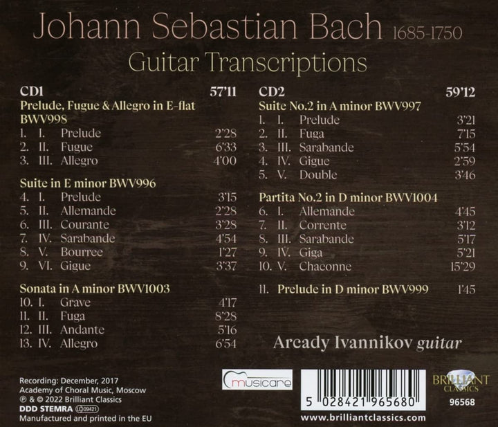 Arcady Ivannikov - J.S. Bach: Guitar Transcriptions [Audio CD]